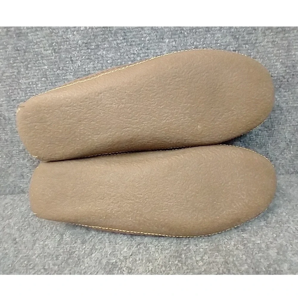 LL Bean Wicked Good Moccasins Mens 10 Blue Suede Shearling Slippers 252655